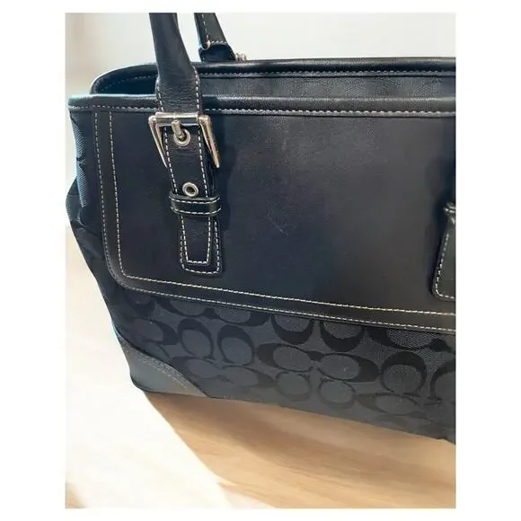 Y2K Coach F11220 Hamptons Signature Satchel Bag